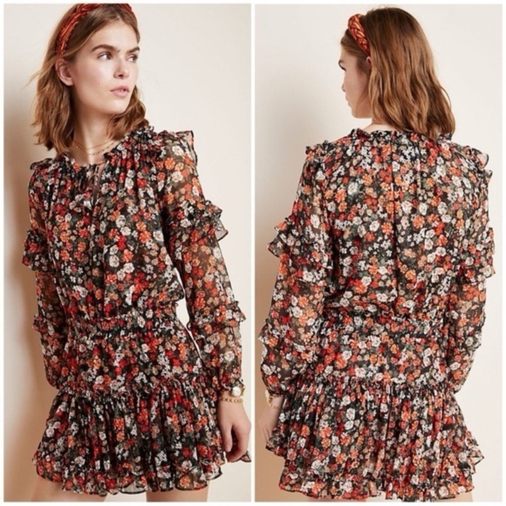 Misa Los Angeles Rizou Mini Dress in Safari Floral Size Extra Small